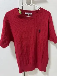 U.S. POLO ASSN. ケーブルニット 半袖 M