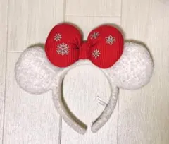 ディズニー クリスマス カチューシャ リルリンリン ボア リボン 白