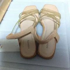 しまむらhareiro サンダル ベージュLサイズのサムネイル