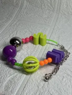 カラフルビーズブレスレット　ハンドメイド