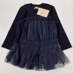 未使用 Apuweiser-riche 5分袖チュールコンビベアニット 春夏