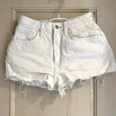 ホワイトデニムショートパンツ FOREVER 21 USED