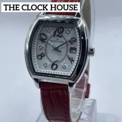 【ジャンク品】THE CLOCK HOUSE デイト レッド