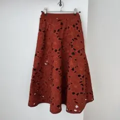 ameri vintage スカート　花柄　カットワークのサムネイル