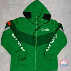 【ラスト‼️】Grab フード付き緑ジャケット