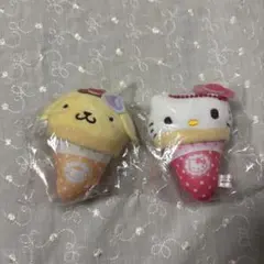 サンリオキャラクターズ クレープおくるみマスコット キティ/ポムポムプリン
