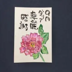 筆文字アート 9月　ダリア　華麗　感謝