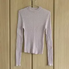 UNIQLO エクストラファインメリノリブクルーネックセーター パープル