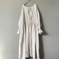 Samansa Mos2 × kazumi 35th前後着リネンワンピース