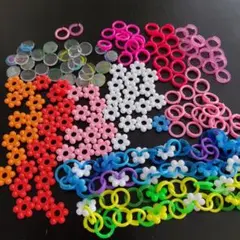 知育玩具 つなげて遊ぶリング 花はじきセットのサムネイル