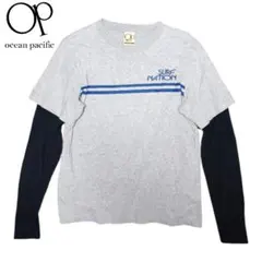 y2k ocean pacific グレー ドッキング 長袖Ｔシャツのサムネイル