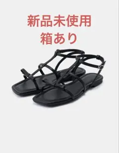 プラステのナローストラップリボンサンダルのサムネイル