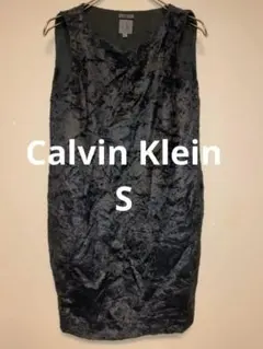 Calvin Klein カルバンクライン ワンピース ノースリーブ 毛皮風