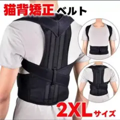 猫背矯正ベルト★姿勢サポーター2XL 腰痛 姿勢矯正 肩こり解消 背筋