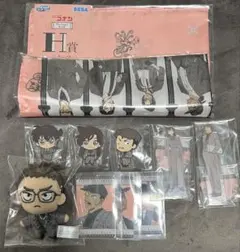 コナン　くじ　スカーフ　アクスタ　ぬいぐるみマスコット　コナン、蘭、小五郎、風見