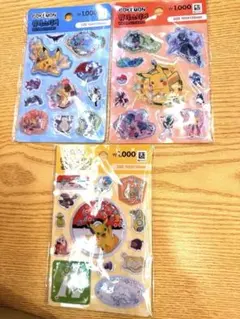 【韓国限定！！】ポケモン ウォーターステッカー 3枚セット