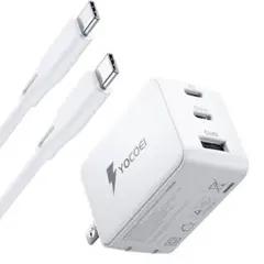 67W PD充電器 超軽量 三台同時充電 折り畳み式 コンセント 急速充電器