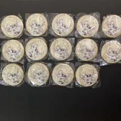 カラフルピーチ　たっつん　ぺたっとねじまき刺繍缶バッジ　14個