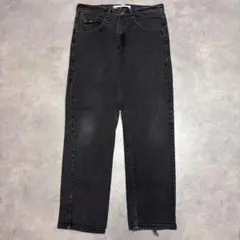 Lee リー W32 ブラックデニム ボトム パンツ 古着 黒 19691