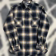 こ*き様 UNIQLO　オンブレ フランネルチェックシャツ マチ付き シャドーチ