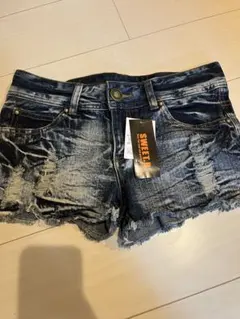 SWEET デニムショートパンツ ダメージ加工