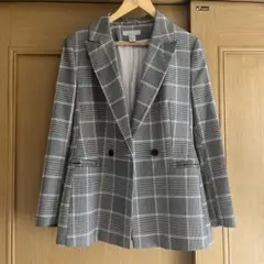 H&M チェック柄 テーラードジャケット EUR 38