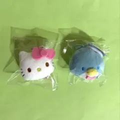 サンリオぬいぐるみマスコットストラップ2個セット ハローキティ タキシードサム