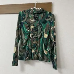 128 クリスチャンオジャール　Christian aujard緑長袖Tシャツ