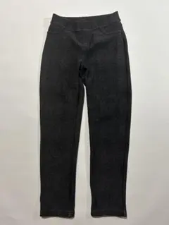 ダークグレー カジュアルパンツ 暖パン　裏起毛　スキニー