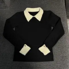 襟付き長袖ニット