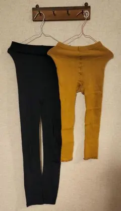黒・マスタード スパッツ 135cm 2点セット