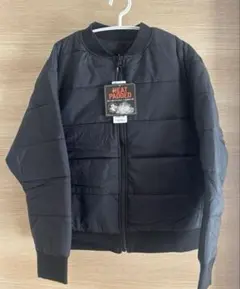 GU HEAT PADDED ブラックブルゾン