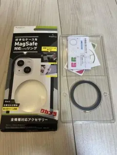 MagSafe対応 スマホリング ブラック