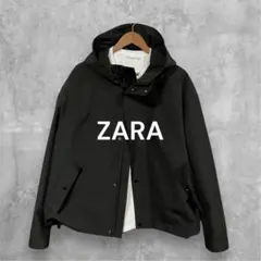 【美品】ZARA クロップドフードジャケット