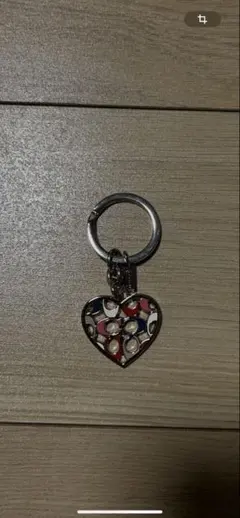 COACH ハート型メタルキーホルダー