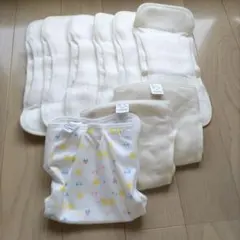 新品布オムツ ニシキ 布おむつカバー×3枚 コンパクトおむつ×6枚