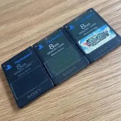 純正SONYPlayStation2 8MBメモリーカードブラック黒3個セット