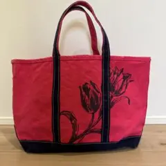 [レアカラー】USA製 L.L.Bean トートバッグ チューリップ柄