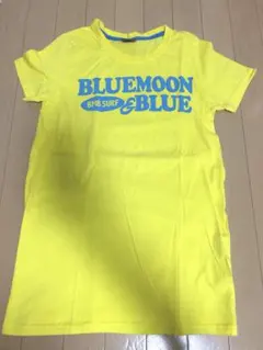 美品　BLUEmoonBLUE ブルームーンブルー　半袖　黄色　水色　トップスのサムネイル