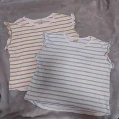 petit main 　プティプラ　フリル袖Tシャツ　2枚　120