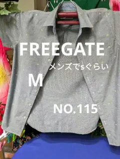 FREE GATE 半袖シャツ 自転車柄 グレー M SG81 NO.115