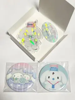 サンリオピューロランド ライブキャラクターズ アクリルスタンド 缶バッジ