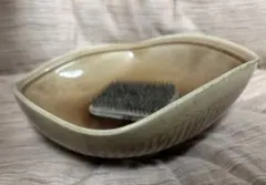 陶器製ブラウン花器 四角形