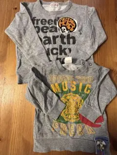 80〜90cm グレー 長袖トレーナー