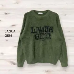 LAGUA GEM 라구아젬 SWIRL LOGO SHAGGY 니트 F