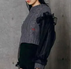Bibiy ANGELIQUE KNIT ネイビー - メルカリ