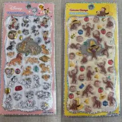 ディズニー おさるのジョージ プチドロップステッカー 2種
