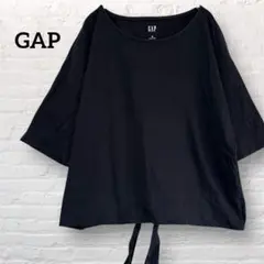 GAP バックリボン 半袖Tシャツ ブラック M コットン カットソー ギャップ