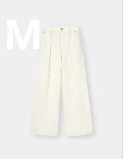 GU ライトデニムワイドパンツ 01 OFF WHITE