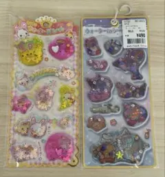 キラキラウォーターinシール　サンリオキャラクターズ　フワフワらびちゃん　2個